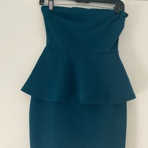 Charlotte Russe - Turquoise Strapless Dress S